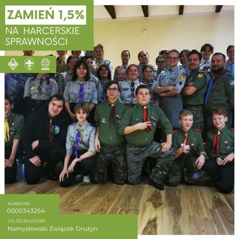 1,5% podatku dla namysłowskich harcerzy
